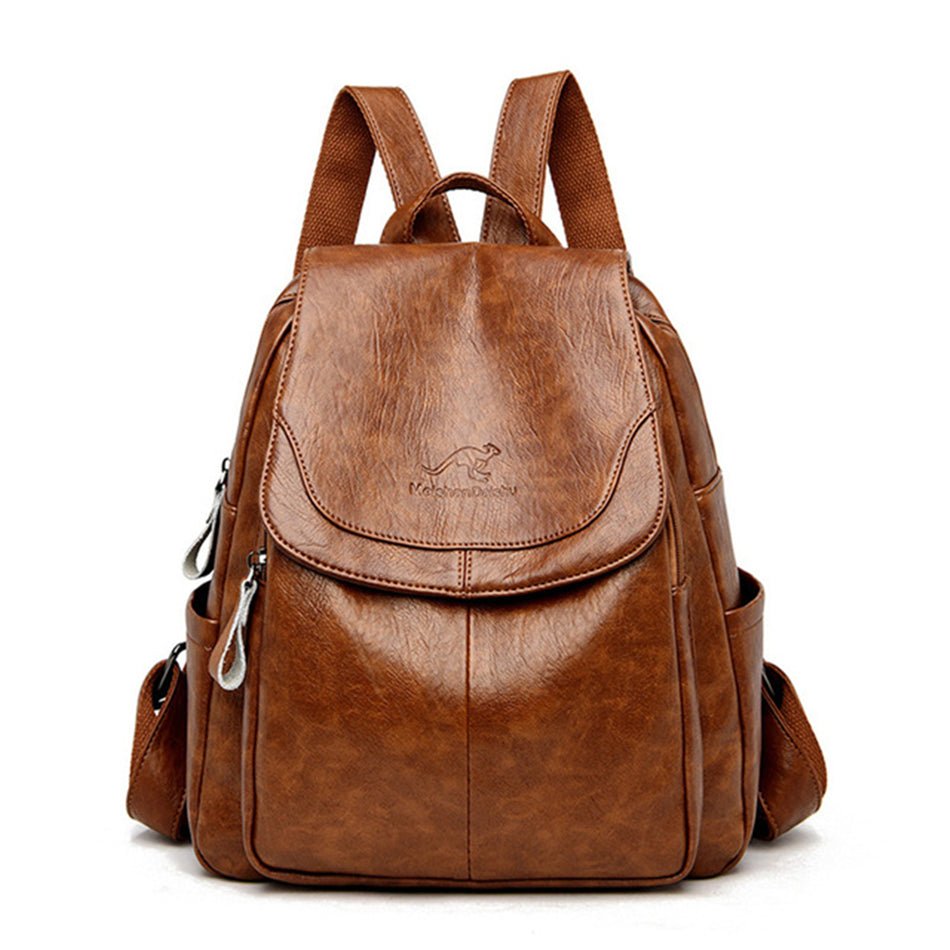 Anti theft Mini Leather Backpack for Women - Snozila