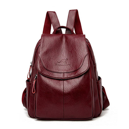 Anti theft Mini Leather Backpack for Women - Snozila