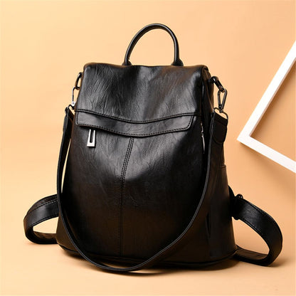 Anti-theft Women Multifunction Leather Backpack - Snozila