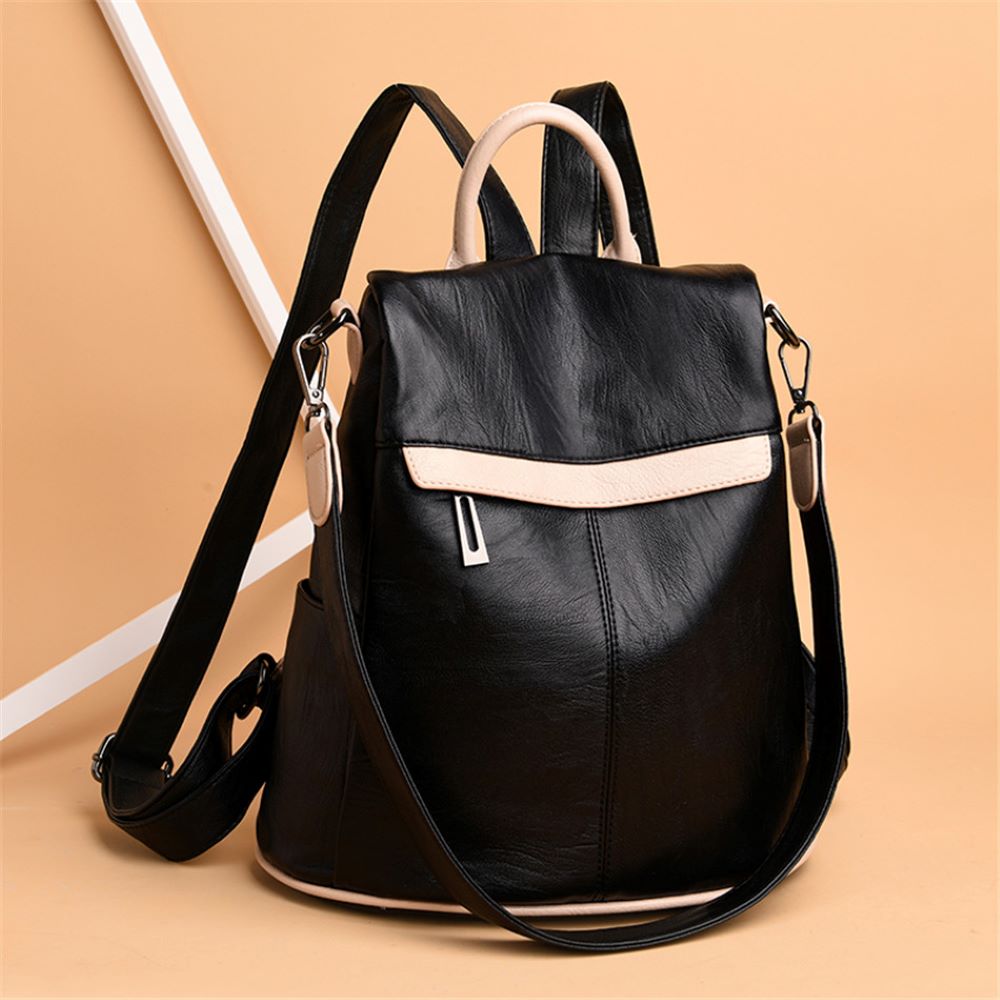 Anti-theft Women Multifunction Leather Backpack - Snozila