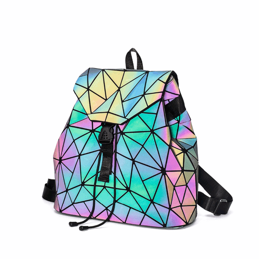 Backpack Luminous Geometric Shoulder Bag - Snozila